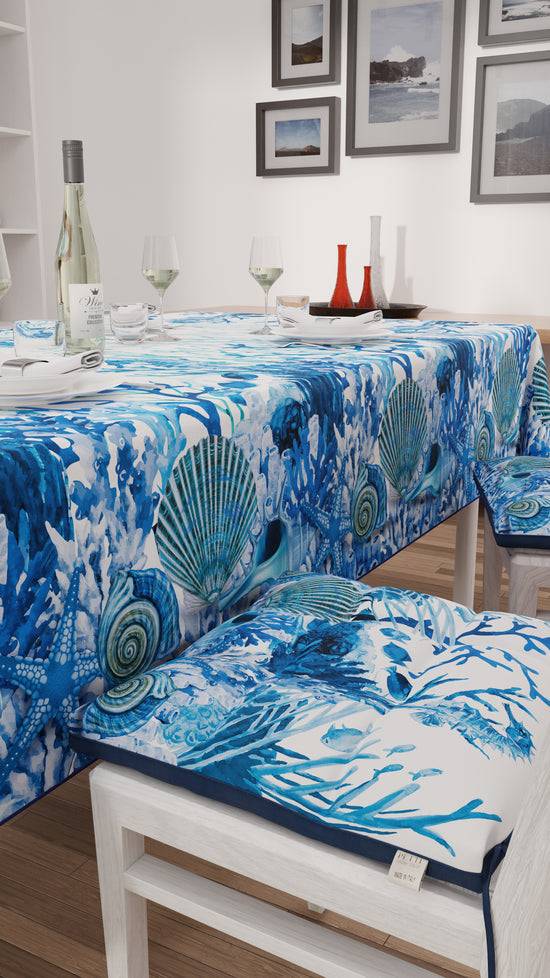 PETTI Cuscini Per Sedie Coprisedia 6 Pezzi Corallo Blu