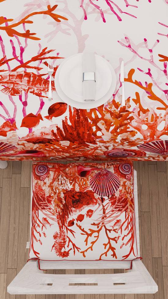 PETTI Cuscini Per Sedie Coprisedia 6 Pezzi Corallo Rosso