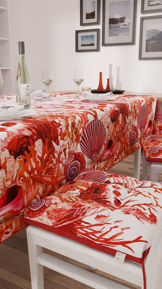 PETTI Cuscini Per Sedie Coprisedia 6 Pezzi Corallo Rosso