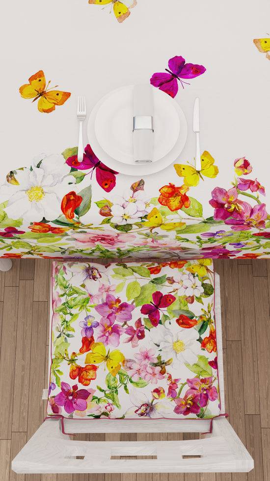 PETTI Cuscini Per Sedie Coprisedia 6 Pezzi Farfalle