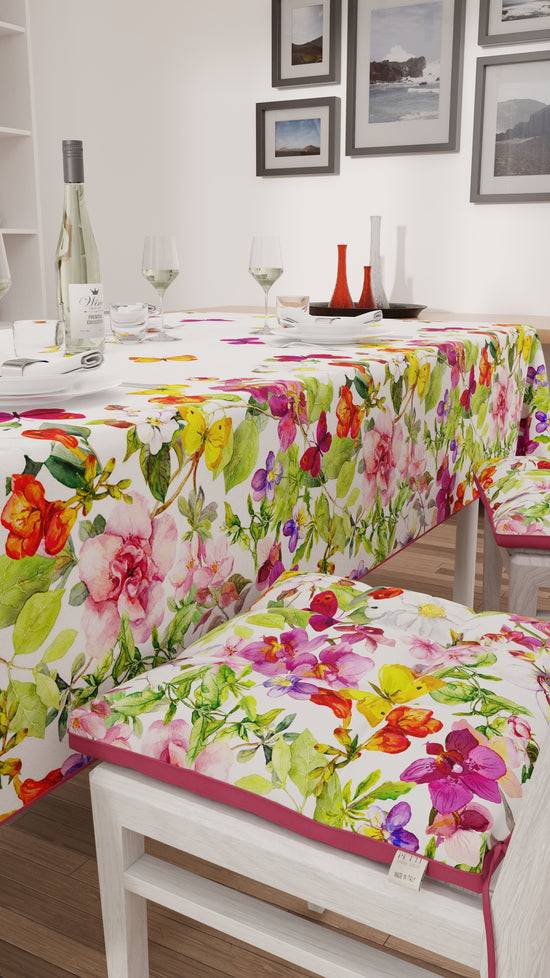 PETTI Cuscini Per Sedie Coprisedia 6 Pezzi Farfalle