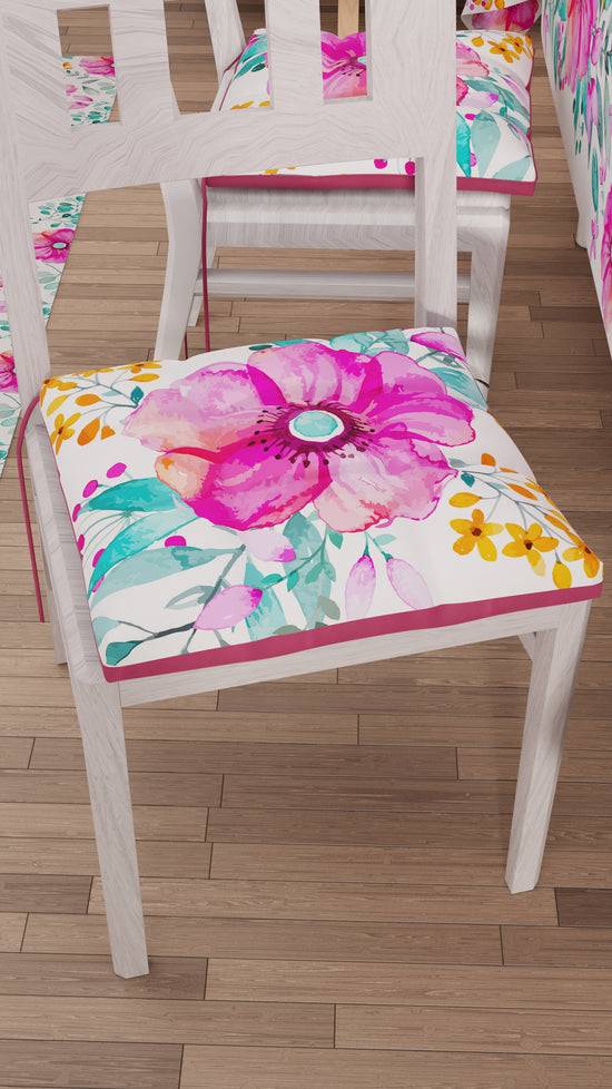 PETTI Cuscini per Sedie Coprisedia 6 Pezzi Floreale-01