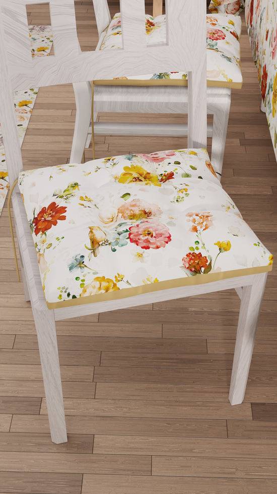 PETTI Cuscini per Sedie Coprisedia 6 Pezzi Floreale 06