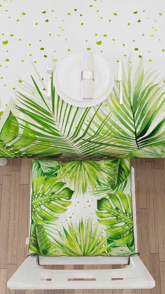 PETTI Cuscini Per Sedie Coprisedia 6 Pezzi Foglia Tropicale