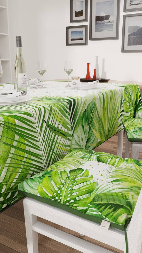 PETTI Cuscini Per Sedie Coprisedia 6 Pezzi Foglia Tropicale