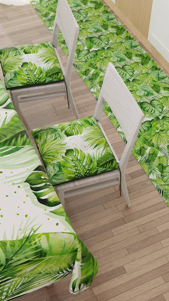 PETTI Cuscini Per Sedie Coprisedia 6 Pezzi Foglia Tropicale