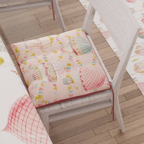 PETTI Cuscini Per Sedie Coprisedia 6 Pezzi Party Elephants Rosa