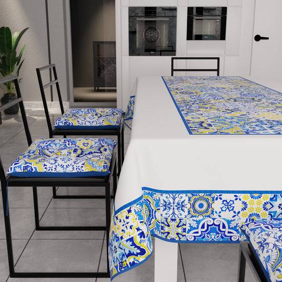 PETTI Cuscini Per Sedie Coprisedia 6 Pezzi Vietri 02 Blu