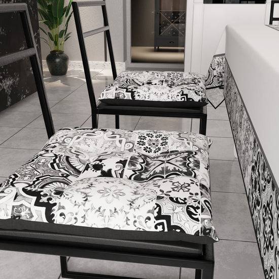 PETTI Cuscini Per Sedie Coprisedia 6 Pezzi Vietri 02 Nero