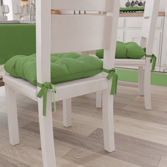 PETTI Cuscini Per Sedie Coprisedia Shabby Chic Tinta Unita Verde