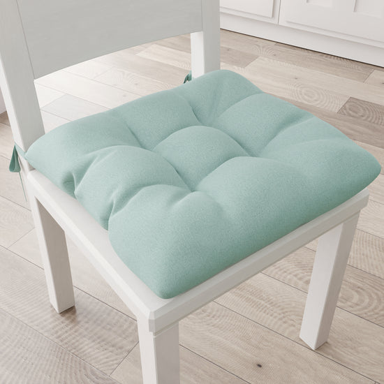 PETTI Cuscini per Sedie Coprisedia Shabby Chic Tinta Unita Verde Acqua