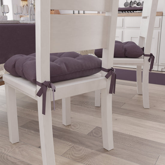 PETTI Cuscini Per Sedie Coprisedia Shabby Chic Tinta Unita Malva