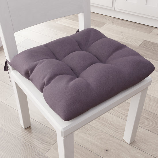 PETTI Cuscini per Sedie Coprisedia Shabby Chic Tinta Unita Malva