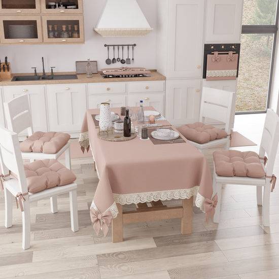 PETTI Cuscini Per Sedie Coprisedia Shabby Chic Tinta Unita Cipria