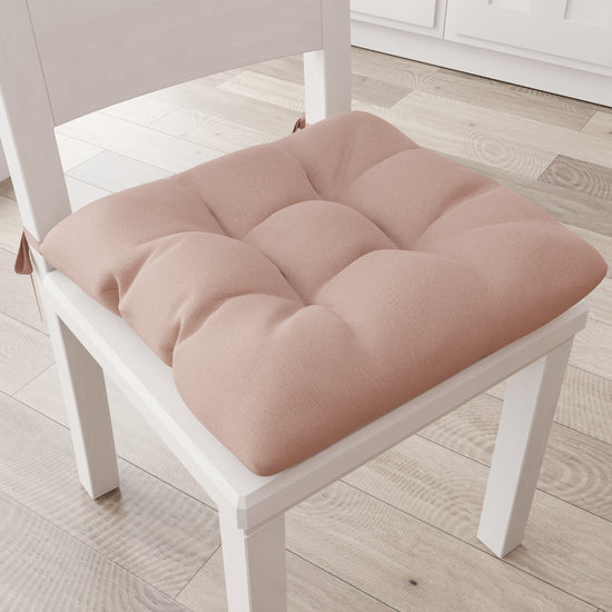 PETTI Cuscini per Sedie Coprisedia Shabby Chic Tinta Unita Cipria