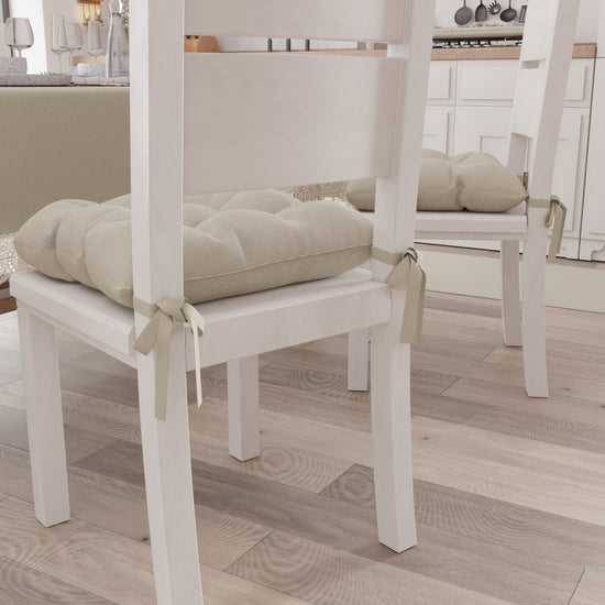 PETTI Cuscini Per Sedie Coprisedia Shabby Chic Tinta Unita Beige