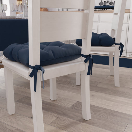 PETTI Cuscini Per Sedie Coprisedia Shabby Chic Tinta Unita Blu Notte