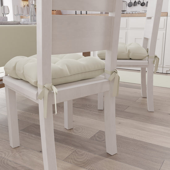 PETTI Cuscini Per Sedie Cucina, Cuscini Coprisedie 6 Pezzi Panna