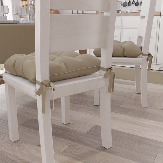 PETTI Cuscini Per Sedie Cucina, Cuscini Coprisedie 6 Pezzi Tortora