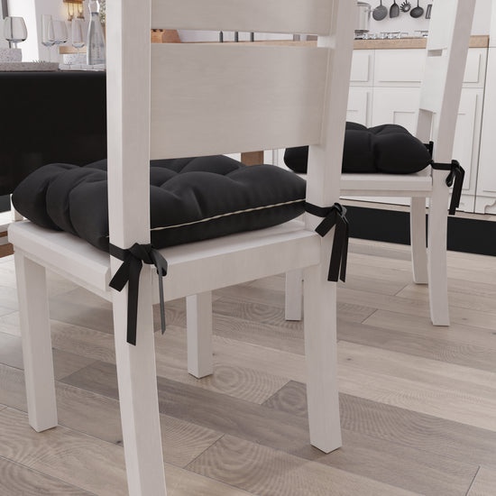 PETTI Cuscini Per Sedie Cucina, Cuscini Coprisedie 6 Pezzi Nero