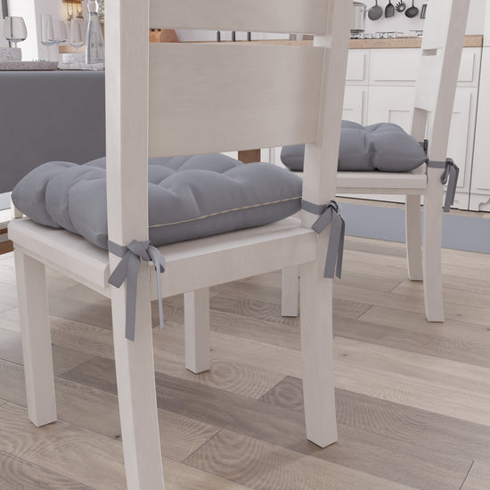 PETTI Cuscini Per Sedie Cucina, Cuscini Coprisedie 6 Pezzi Grigio