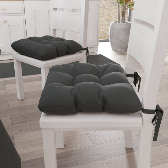 PETTI Cuscini Per Sedie Cucina, Cuscini Coprisedie 6 Pezzi Grigio Fumo