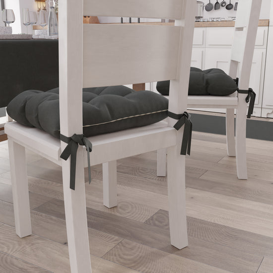 PETTI Cuscini Per Sedie Cucina, Cuscini Coprisedie 6 Pezzi Grigio Fumo