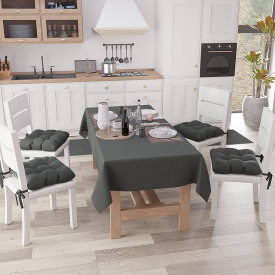 PETTI Cuscini Per Sedie Cucina, Cuscini Coprisedie 6 Pezzi Grigio Fumo