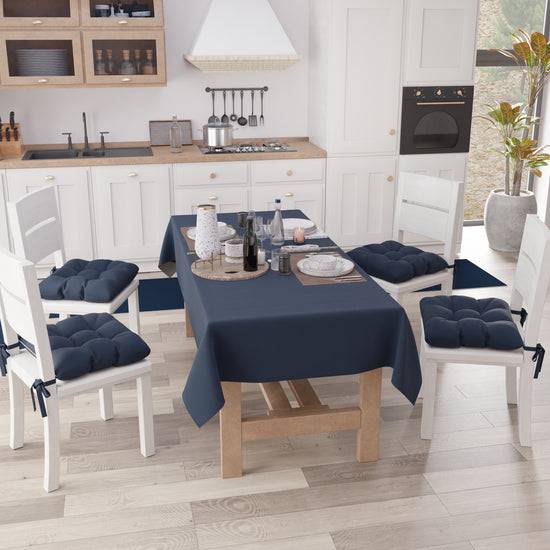 PETTI Cuscini Per Sedie Cucina, Cuscini Coprisedie 6 Pezzi Blu Marino