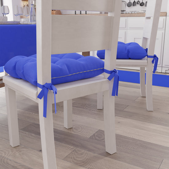 PETTI Cuscini Per Sedie Cucina, Cuscini Coprisedie 6 Pezzi Blu Elettrico