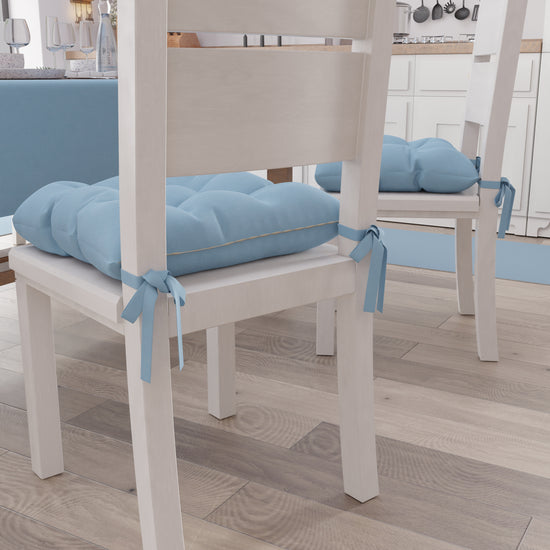 PETTI Cuscini Per Sedie Cucina, Cuscini Coprisedie 6 Pezzi Azzurro
