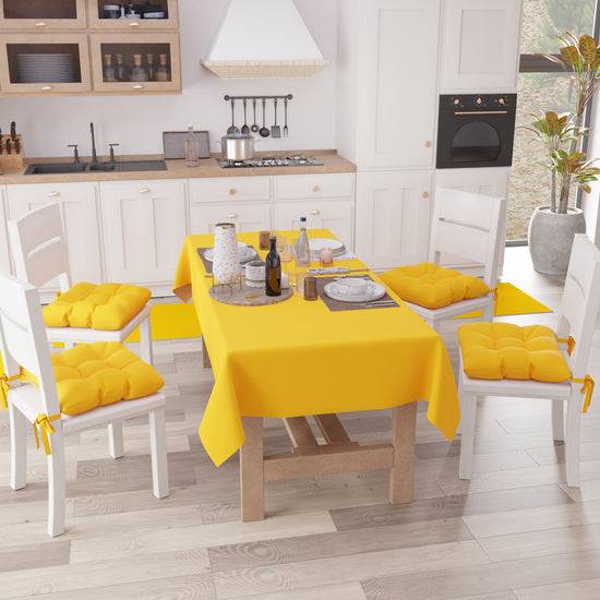 PETTI Cuscini Per Sedie Cucina, Cuscini Coprisedie 6 Pezzi Giallo