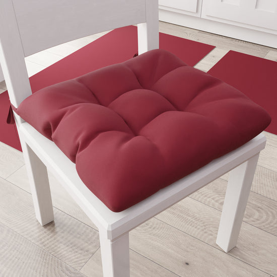 PETTI Cuscini per Sedie Cucina, Cuscini Coprisedie 6 Pezzi Bordeaux