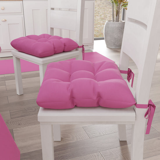 PETTI Cuscini Per Sedie Cucina, Cuscini Coprisedie 6 Pezzi Fucsia