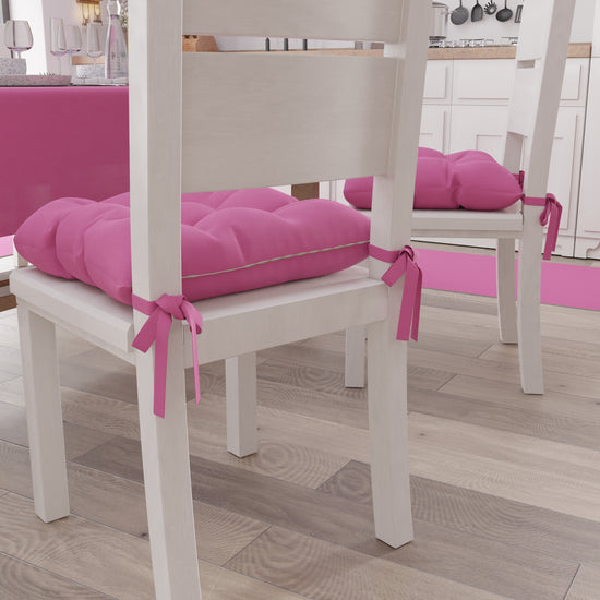 PETTI Cuscini Per Sedie Cucina, Cuscini Coprisedie 6 Pezzi Fucsia