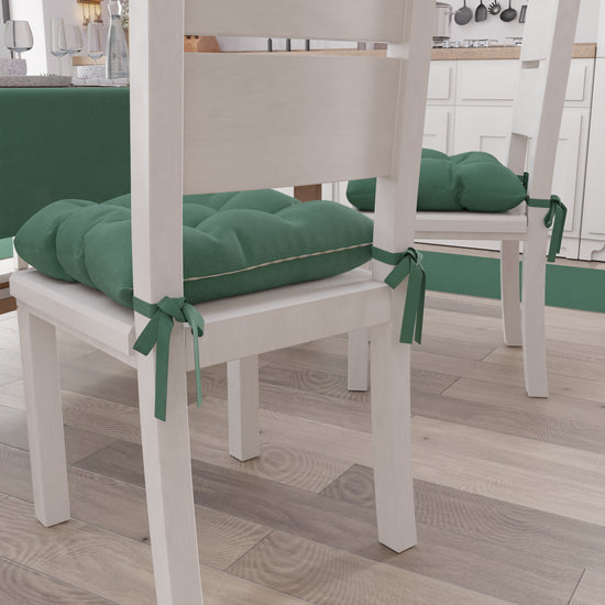 PETTI Cuscini Per Sedie Cucina, Cuscini Coprisedie 6 Pezzi Verde Smeraldo