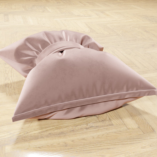 PETTI Cuscino Arredo Fiocco In Velluto 40x50 Cm, Cuscino Divano Cipria