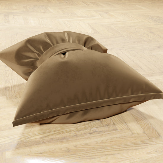 PETTI Cuscino Arredo Fiocco In Velluto 40x50 Cm, Cuscino Divano Tortora