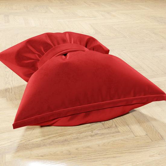 PETTI Cuscino Arredo Fiocco In Velluto 40x50 Cm, Cuscino Divano Rosso