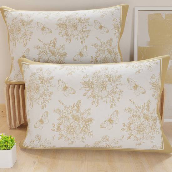 PETTI Federe, Federe Cuscini in Stampa Digitale, Botanic Beige