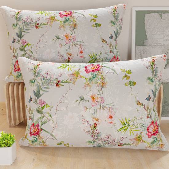 PETTI Federe, Federe Cuscini in Stampa Digitale, Spring Grigio