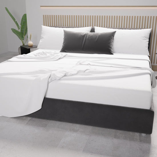 PETTI Lenzuola Matrimoniali Cotone Bianco, Singolo, Una Piazza E Mezza