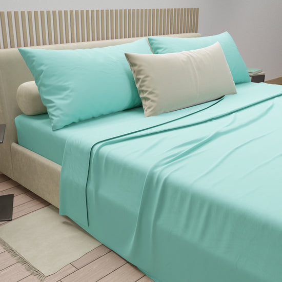 PETTI Lenzuola Matrimoniali, Singole, Una Piazza E Mezza, 100% Cotone, Tiffany