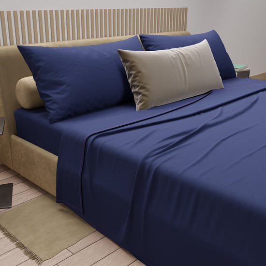 PETTI Lenzuola Matrimoniali , Singole, Una Piazza E Mezza, Blu Elettrico