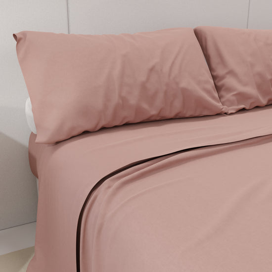 PETTI Lenzuola Percalle, Lenzuola Matrimoniali Cotone Cipria