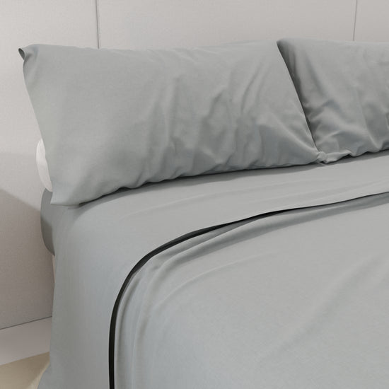 PETTI Lenzuola Percalle, Lenzuola Matrimoniali Cotone Grigio
