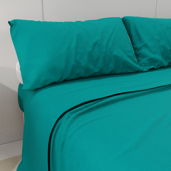 PETTI Lenzuola Percalle, Lenzuola Matrimoniali Cotone Ottanio