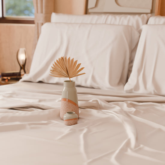 PETTI Lenzuola Tinta Unita In Raso Di Cotone Bianco