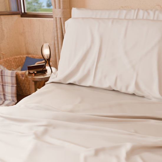 PETTI Lenzuola Tinta Unita In Raso Di Cotone Bianco