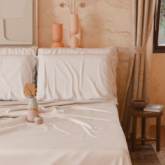 PETTI Lenzuola Tinta Unita In Raso Di Cotone Bianco